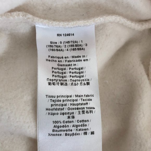 Paul & Joe Sister Cream Cropped Hoodie Size 0 - Picture 7 of 8